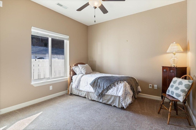 18051 Blue Anchor Dr Unit 522, Gravois Mills, MO 65037 - bedroom featuring carpet, baseboards, and a ceiling fan
