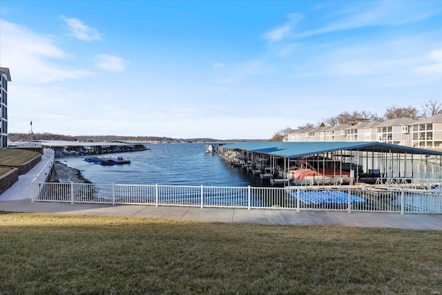 18051 Blue Anchor Dr Unit 522, Gravois Mills, MO 65037 - dock with a water view and a yard