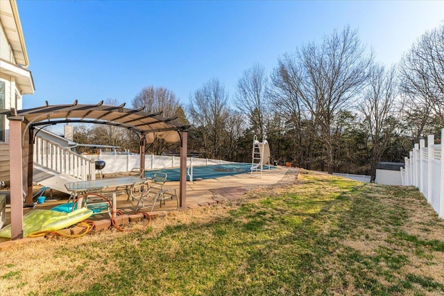 2537 Castle Pines Dr, Imperial, MO 63052 - view of yard with a pergola and a patio