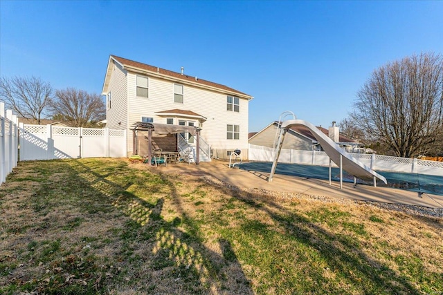2537 Castle Pines Dr, Imperial, MO 63052 - rear view of property featuring a gate, a patio, and stairs