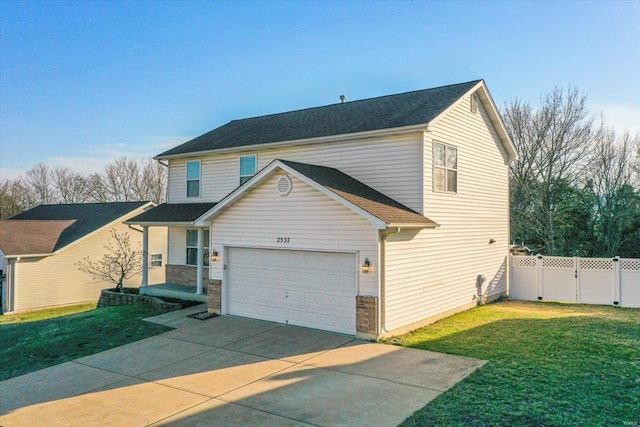2537 Castle Pines Dr, Imperial, MO 63052 - view of front of property with driveway and an attached garage