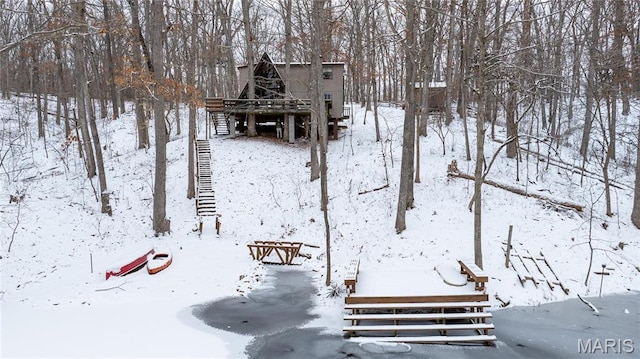 353 Seebrook Lake Dr, Wright City, MO 63390 - view of snowy yard