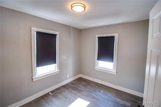 330 Grant St, Bethalto, IL 62010 - empty room with plenty of natural light, dark wood-type flooring, and baseboards