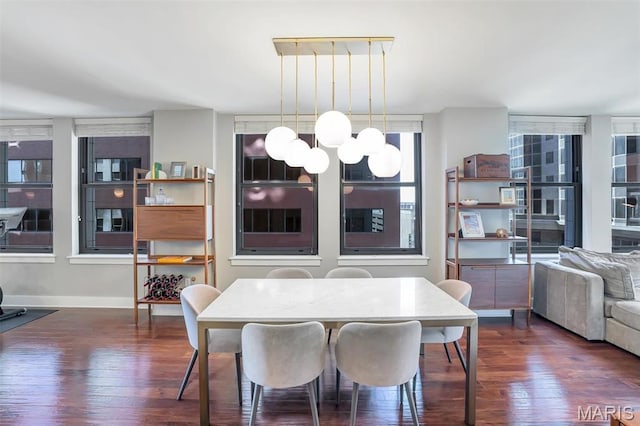 314 N Broadway Unit 903, Saint Louis, MO 63102 - dining area with wood finished floors and baseboards