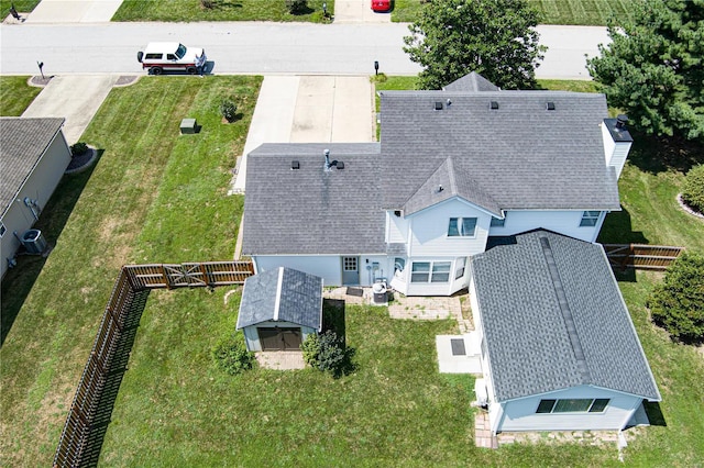 view from above of property