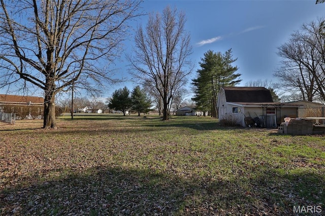 view of grassy yard