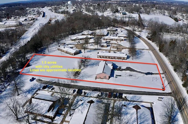453 Cedar St, Bismarck, MO 63624 - view of snowy aerial view