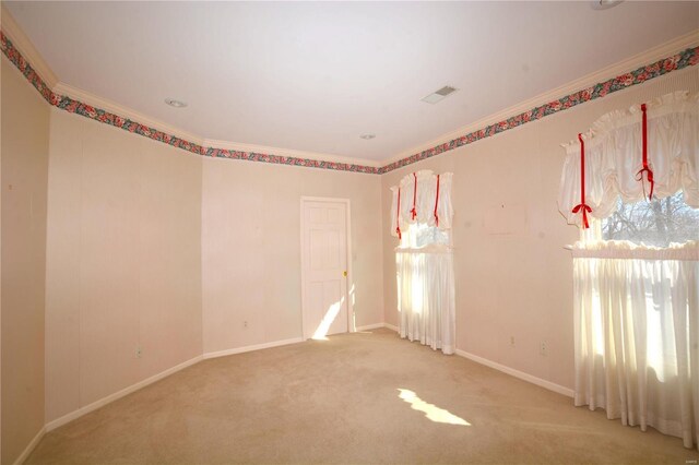 821 Oak Knoll Rd, Rolla, MO 65401 - unfurnished room with plenty of natural light, ornamental molding, carpet, and baseboards
