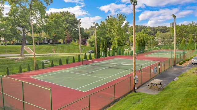 1418 Bluebird Ter, Saint Louis, MO 63144 - view of tennis court with view of scattered trees