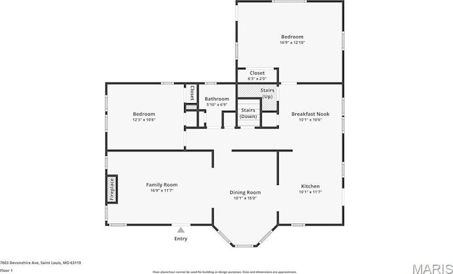 7603 Devonshire Ave, Shrewsbury, MO 63119 - home floor plan