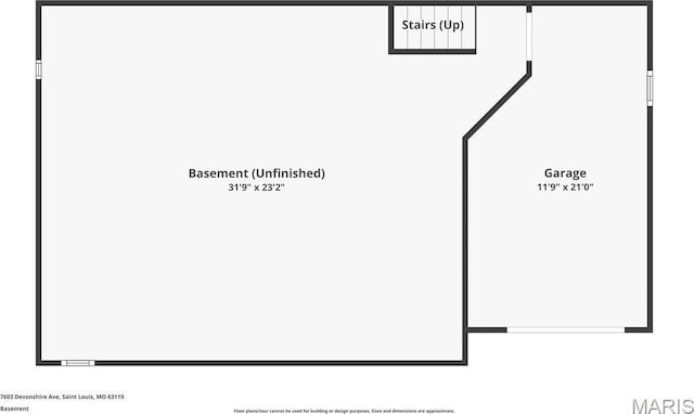 7603 Devonshire Ave, Shrewsbury, MO 63119 - property floor plan