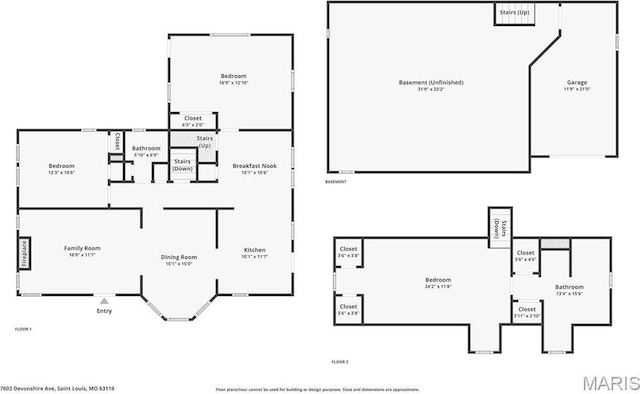 7603 Devonshire Ave, Shrewsbury, MO 63119 - room layout