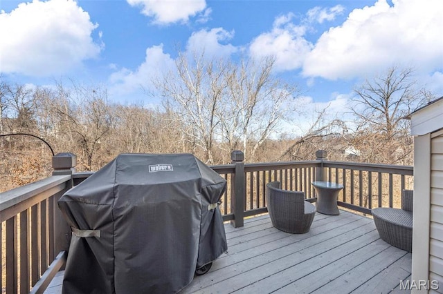 4028 Montague Cir Unit 4, Saint Charles, MO 63304 - wooden terrace featuring a grill