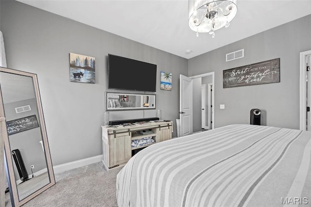4028 Montague Cir Unit 4, Saint Charles, MO 63304 - bedroom with a chandelier, carpet flooring, and baseboards