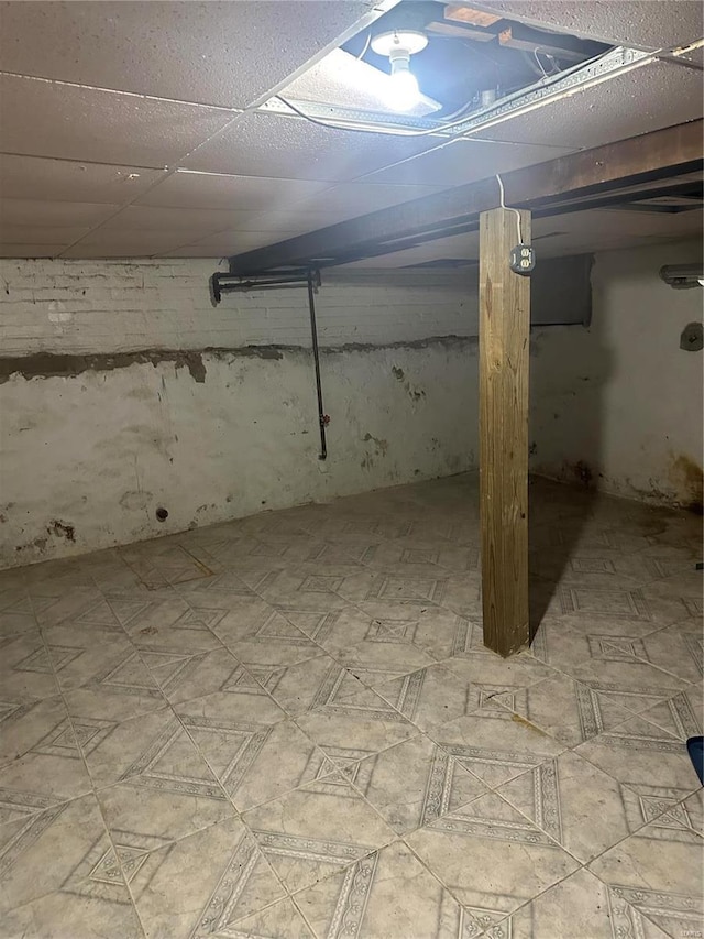 3923 Gravois Ave, Saint Louis, MO 63116 - unfinished below grade area with tile patterned floors