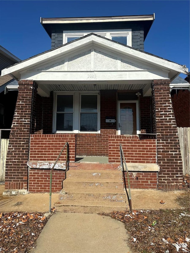 3923 Gravois Ave, Saint Louis, MO 63116 - traditional style home with covered porch and brick siding