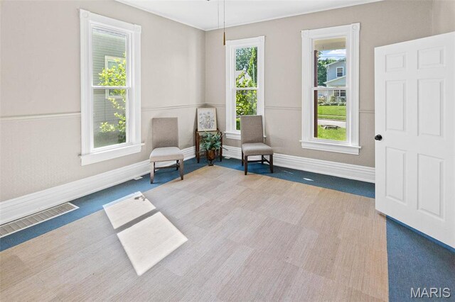 911 Grand Ave, Edwardsville, IL 62025 - living area with baseboards and carpet flooring
