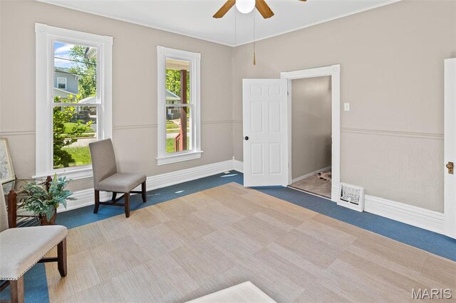 911 Grand Ave, Edwardsville, IL 62025 - unfurnished room with carpet flooring, ceiling fan, and baseboards