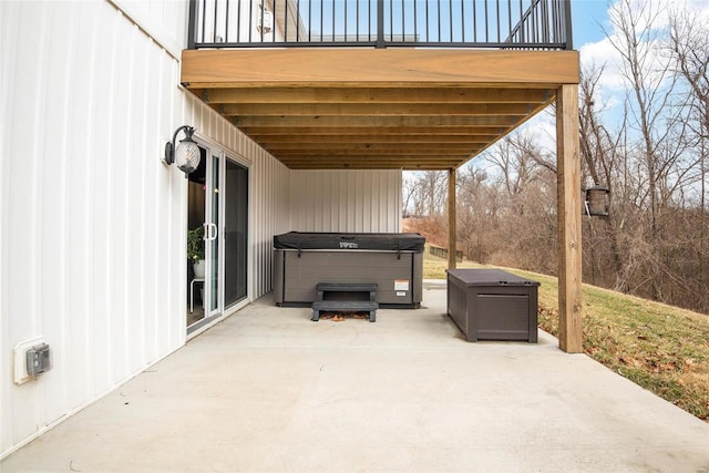 948 Half Moon, Caseyville, IL 62232 - view of patio with a hot tub and a balcony