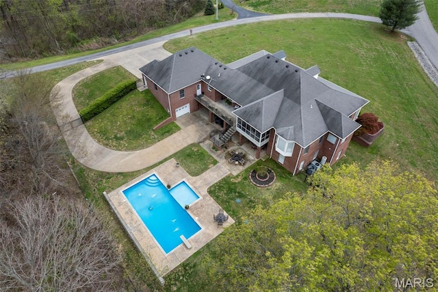 149 Windy Point Ave, Cape Girardeau, MO 63701 - view from above of property featuring a pool area