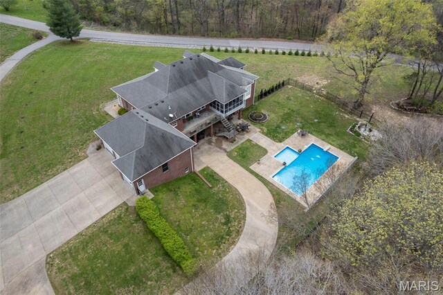 149 Windy Point Ave, Cape Girardeau, MO 63701 - view from above of property with a pool area