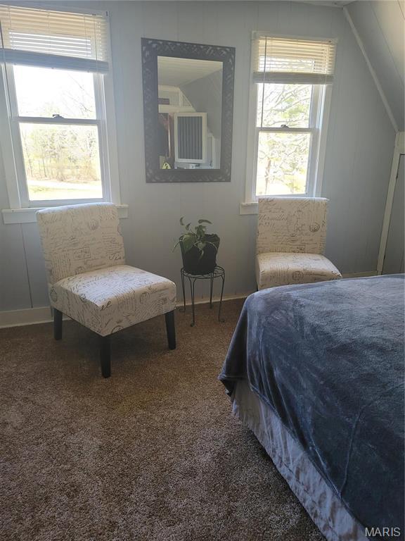 18480 State Route O, Rolla, MO 65401 - bedroom with vaulted ceiling and carpet flooring