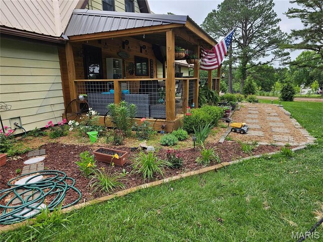 18480 State Route O, Rolla, MO 65401 - entrance to property with metal roof and a yard
