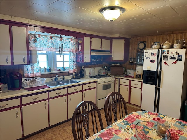 4 Stone St, Park Hills, MO 63601 - kitchen featuring white appliances, under cabinet range hood, a sink, and light countertops