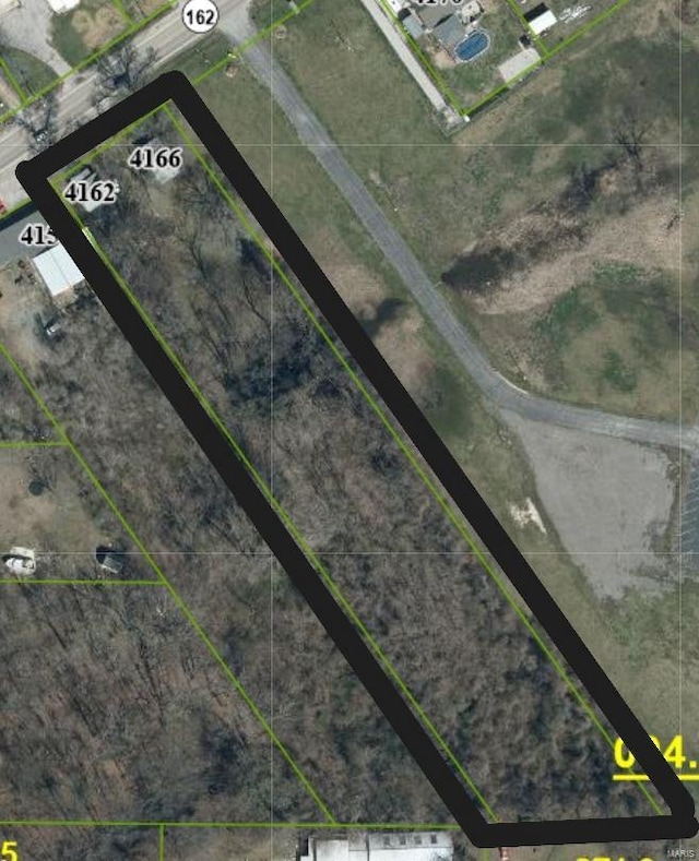4162 State Route 162nd St Unit 167, Granite City, IL 62040 - aerial view of property's location with property boundaries highlighted