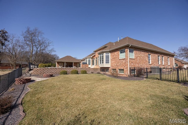 back of property with brick siding