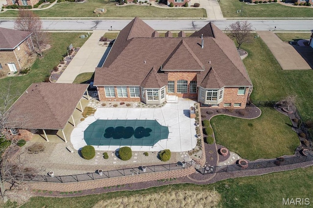 view from above of property