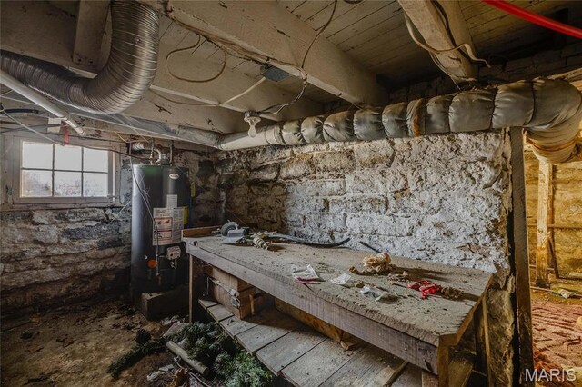 401 S Main, Fredericktown, MO 63645 - basement featuring gas water heater