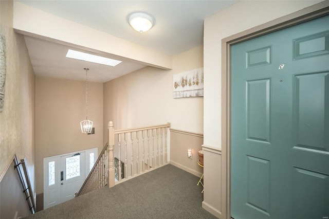 1611 Walpole Dr Unit C, Chesterfield, MO 63017 - interior space featuring baseboards and a chandelier