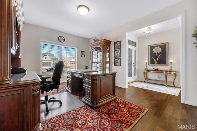 2 Wyndemere Ct, Lake St Louis, MO 63367 - office featuring dark wood-type flooring and baseboards