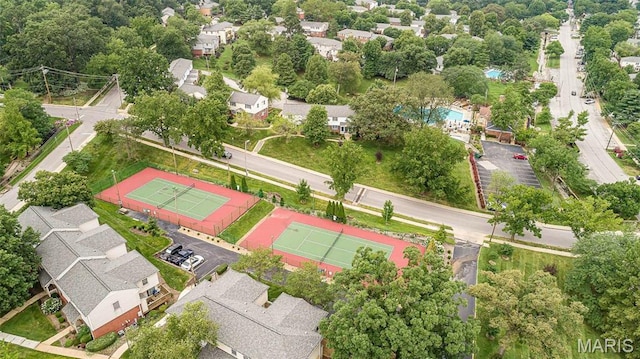 aerial perspective of suburban area