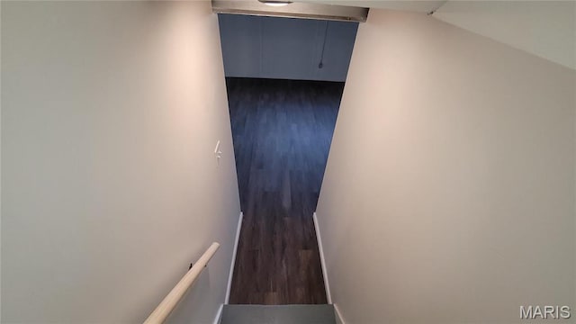 10216 Pannell Dr, Saint Louis, MO 63136 - stairs with wood finished floors