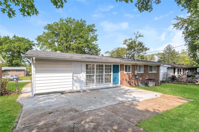 10342 Edgefield Dr, Saint Louis, MO 63136 - back of house with a patio, brick siding, and central AC unit