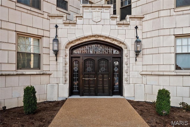625 S Skinker Blvd Unit 602, Saint Louis, MO 63105 - doorway to property featuring stone siding