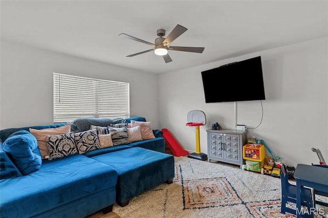 757 Fox Creek Dr, Fenton, MO 63026 - living room with a ceiling fan