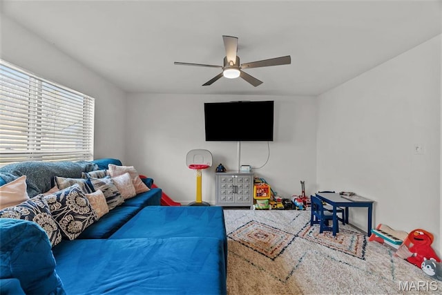 757 Fox Creek Dr, Fenton, MO 63026 - living room with a ceiling fan