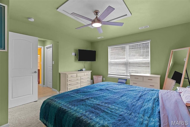757 Fox Creek Dr, Fenton, MO 63026 - bedroom featuring carpet and a ceiling fan
