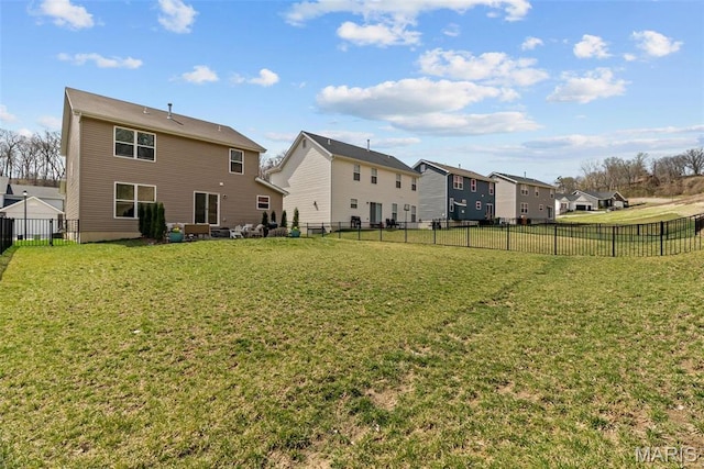 757 Fox Creek Dr, Fenton, MO 63026 - back of house featuring a residential view and a fenced backyard