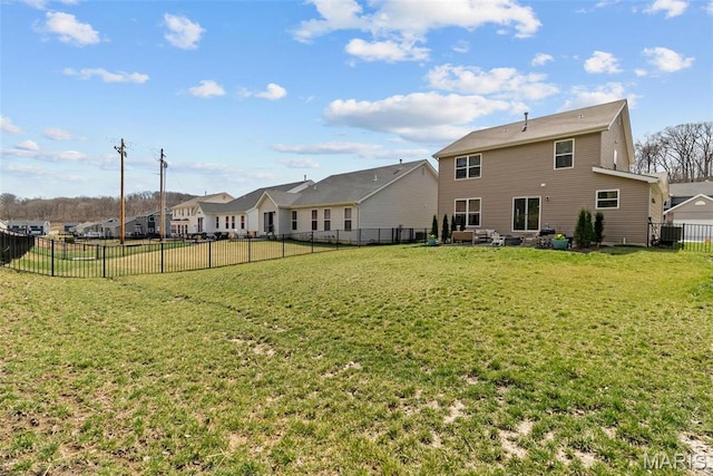 757 Fox Creek Dr, Fenton, MO 63026 - rear view of house featuring a fenced backyard and a residential view