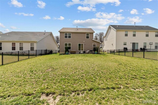 757 Fox Creek Dr, Fenton, MO 63026 - rear view of house with a fenced backyard