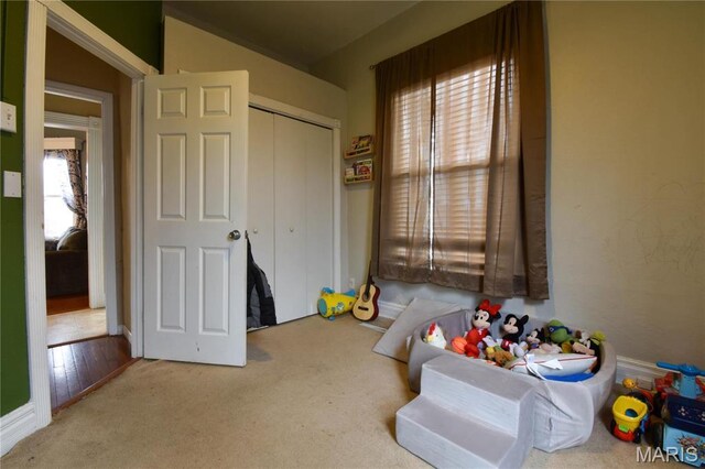 102 W High St, Troy, IL 62294 - rec room with carpet flooring