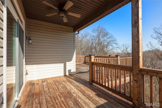 206 Willow Park Ct, Wentzville, MO 63385 - deck with ceiling fan