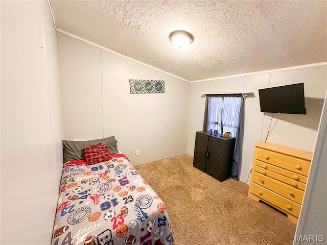 405 County Road 5015, Salem, MO 65560 - carpeted bedroom featuring a textured ceiling and ornamental molding