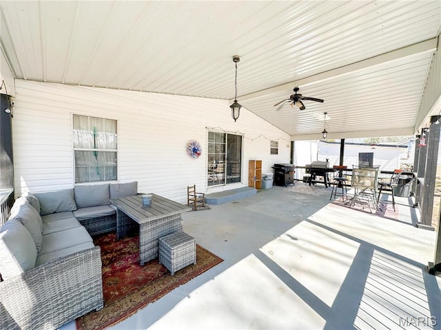 405 County Road 5015, Salem, MO 65560 - view of patio with an outdoor living space, outdoor dining area, and ceiling fan