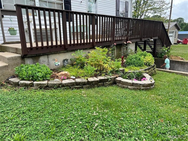 405 County Road 5015, Salem, MO 65560 - view of grassy yard featuring a deck