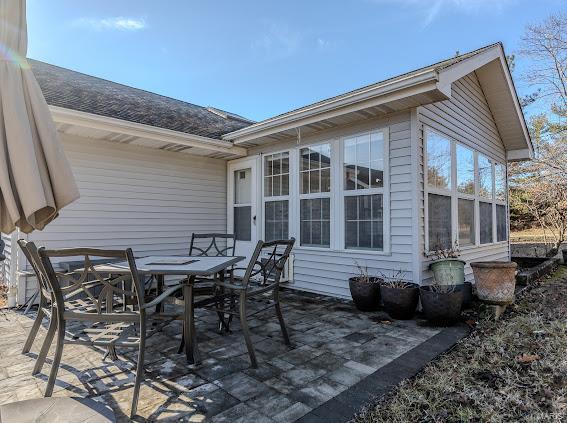 view of patio with outdoor dining area